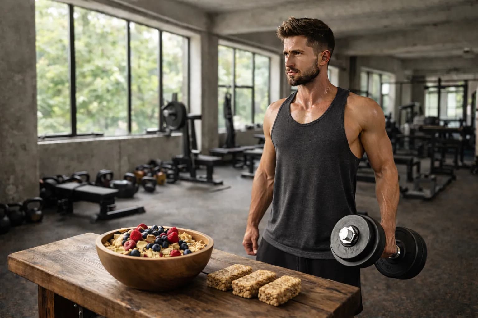 Optimale Ernährung für Muskelaufbau: Erfahre, warum Protein, Kohlenhydrate und ein moderater Kalorienüberschuss gemeinsam über nachhaltige Fortschritte im Training entscheiden.